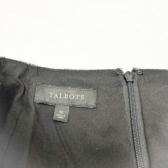 Talbots Plaid Madras Checkered Wool Flannel Pencil Skirt Front Pockets SIze 12 - Picture 4 of 6